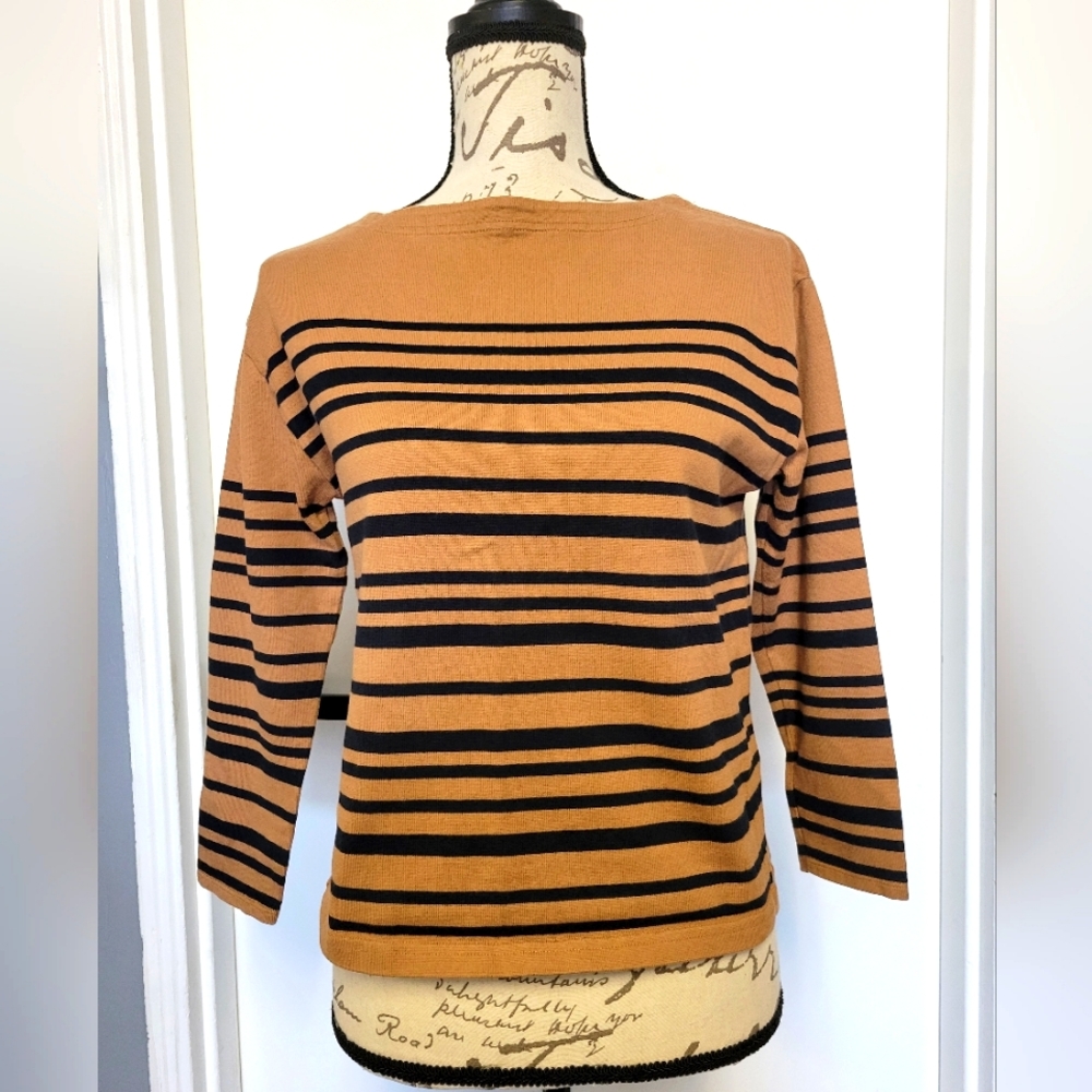 LEPSIM by Lowrys Farm Japanese Brand Cotton Striped Pullover